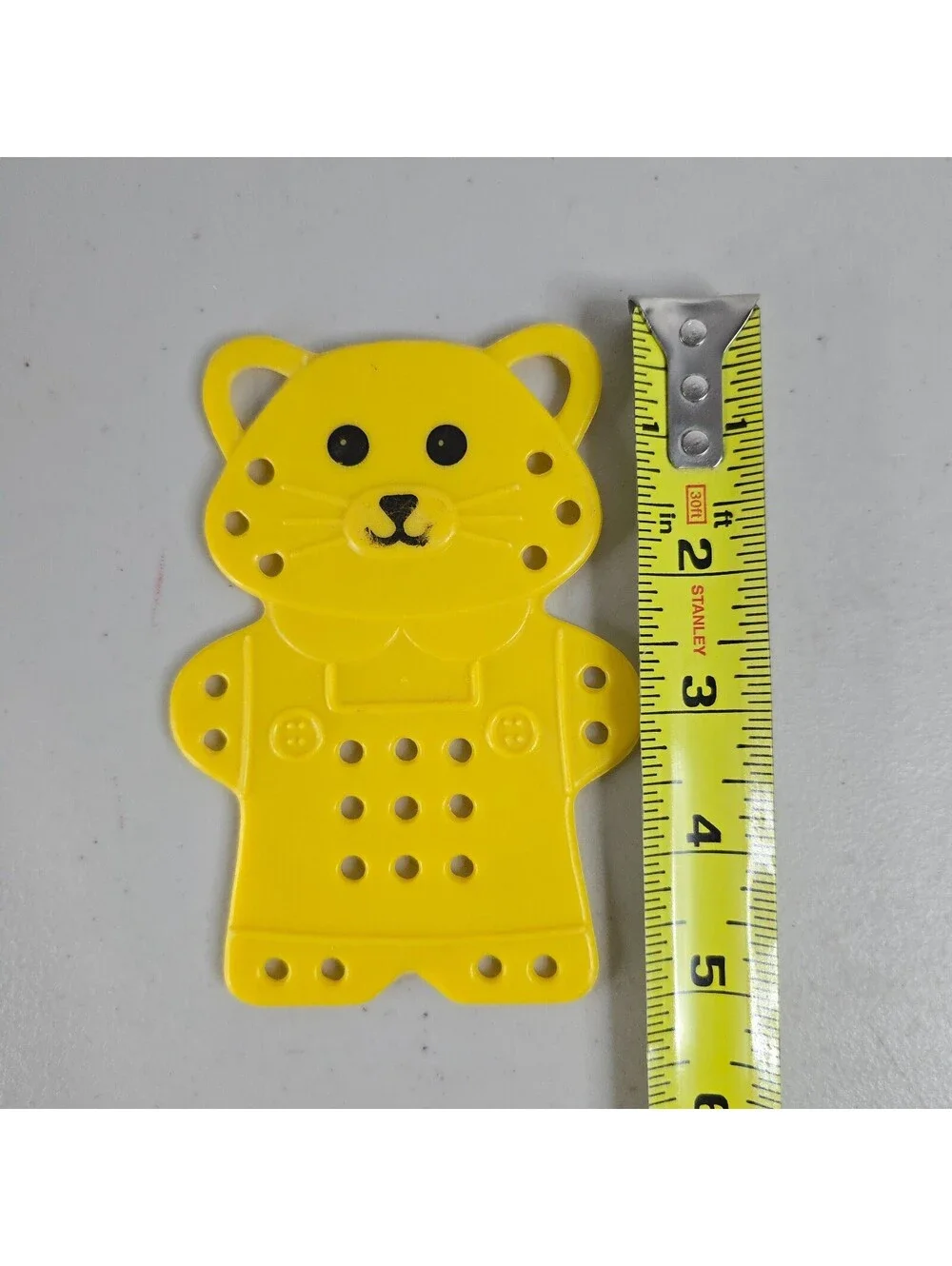 Vintage Preschool Yellow Cat Lace-Up Training Toy Home School Educational